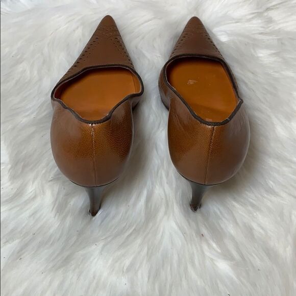 MaxMara Brown Leather Heels Size 36.5/6.5 - Picture 3 of 6